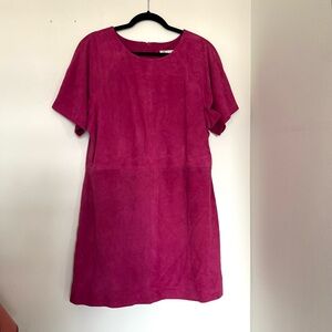 Trina Turk Magenta Pink Goat Leather Dress